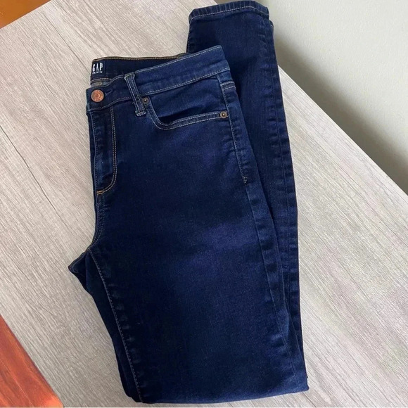 GAP Stretch True Skinny Rinsed Denim Jeans Size 29 - Picture 9 of 10